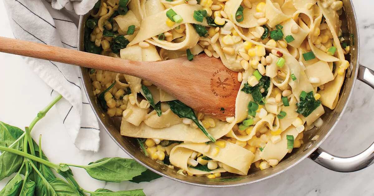 How to make Creamy Sweet Corn Pappardelle Recipe