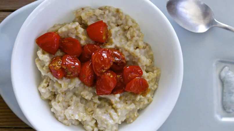 Blistered Tomato Savory Oatmeal