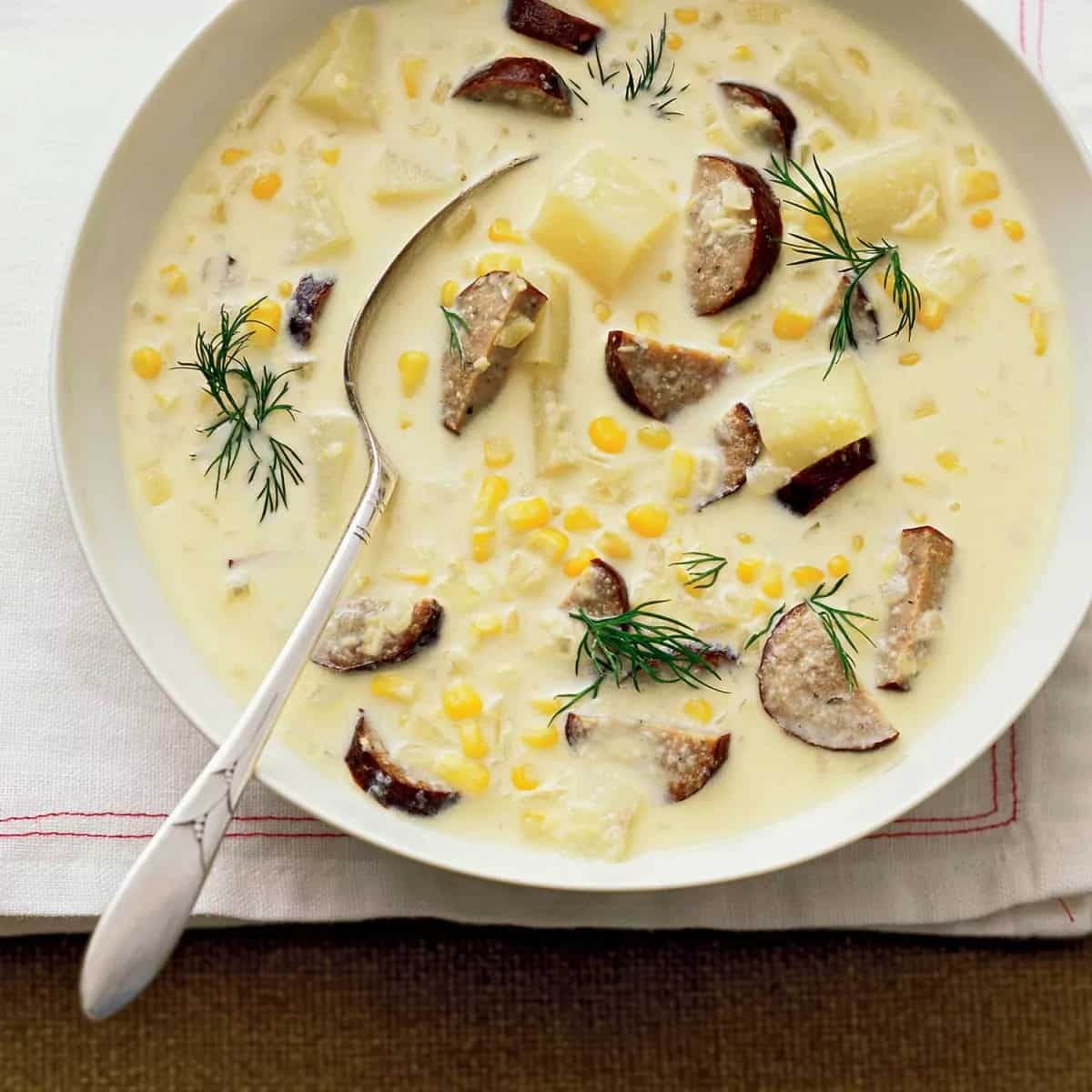 How to make Corn And Kielbasa Chowder Recipe