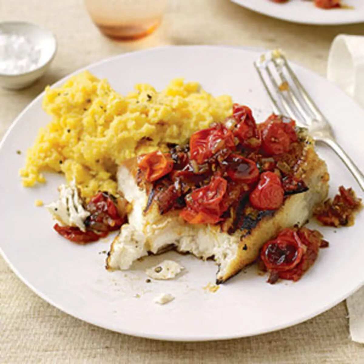 How to make Halibut With Barbecue Tomato Sauce And Honey Mustard