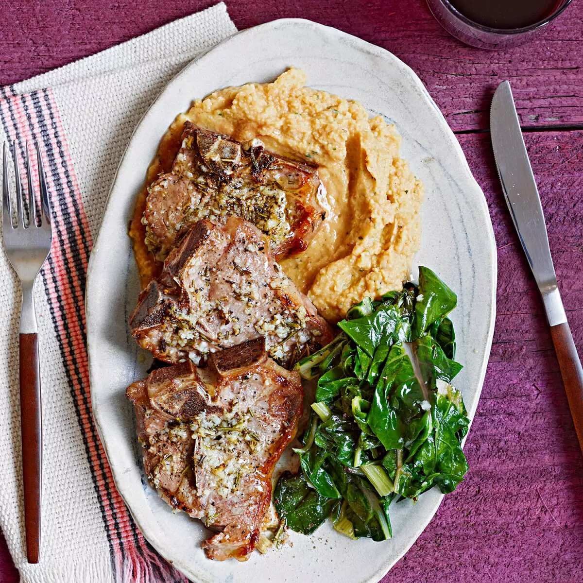 How to make Lemony Lamb Chops With Chickpea Puree Recipe