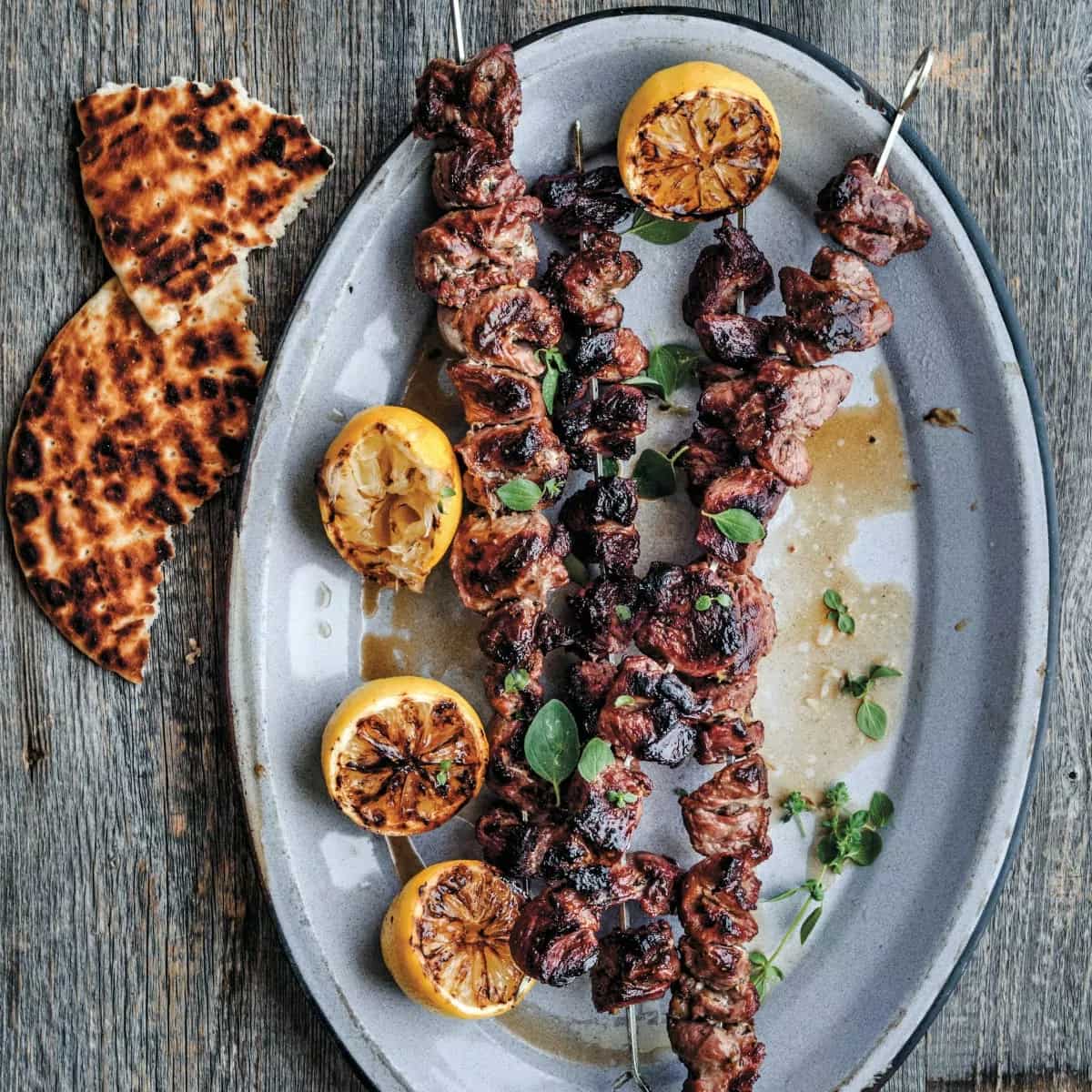 How to make Michael Symon's Grilled Lamb Souvlaki Recipe