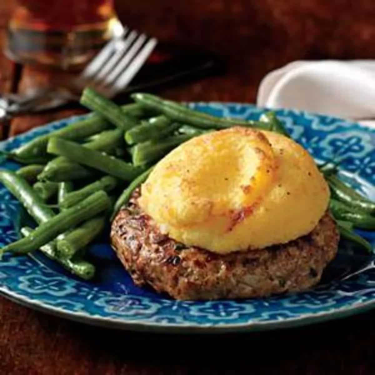 How to make Polentatopped Pork Patties Recipe