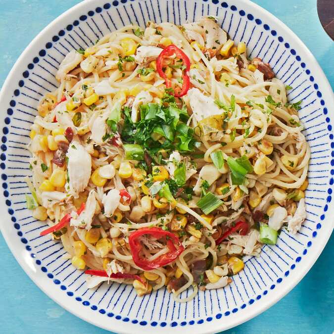 Spaghettini With Corn & Crab