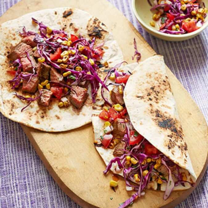 Steak Tacos With Corn Salsa