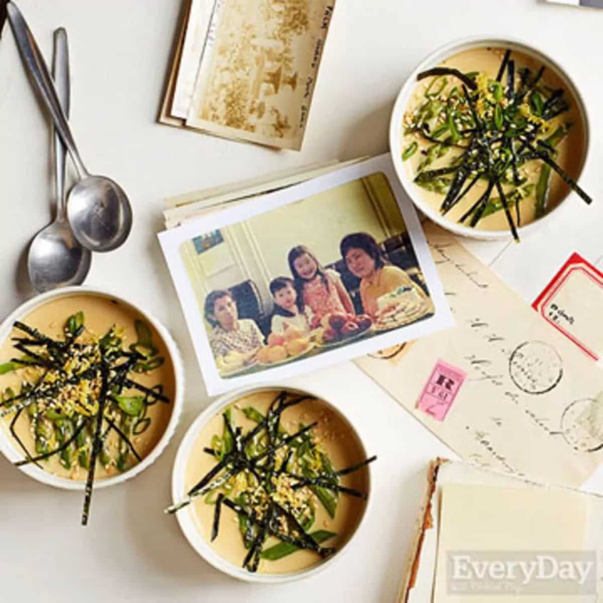 How to make Steamed Egg Custard With Crab & Asparagus Recipe
