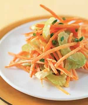 How to make Carrot-celery Slaw With Yogurt Dressing Recipe