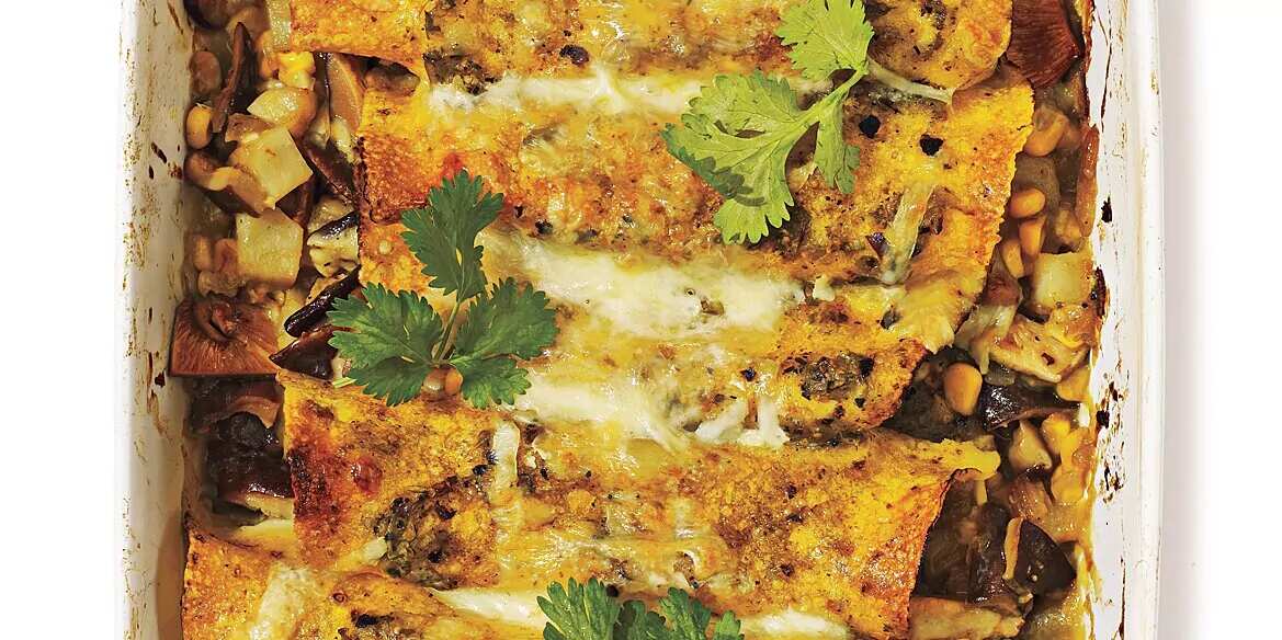 How to make Shiitake Mushroom And Potato Enchiladas Recipe