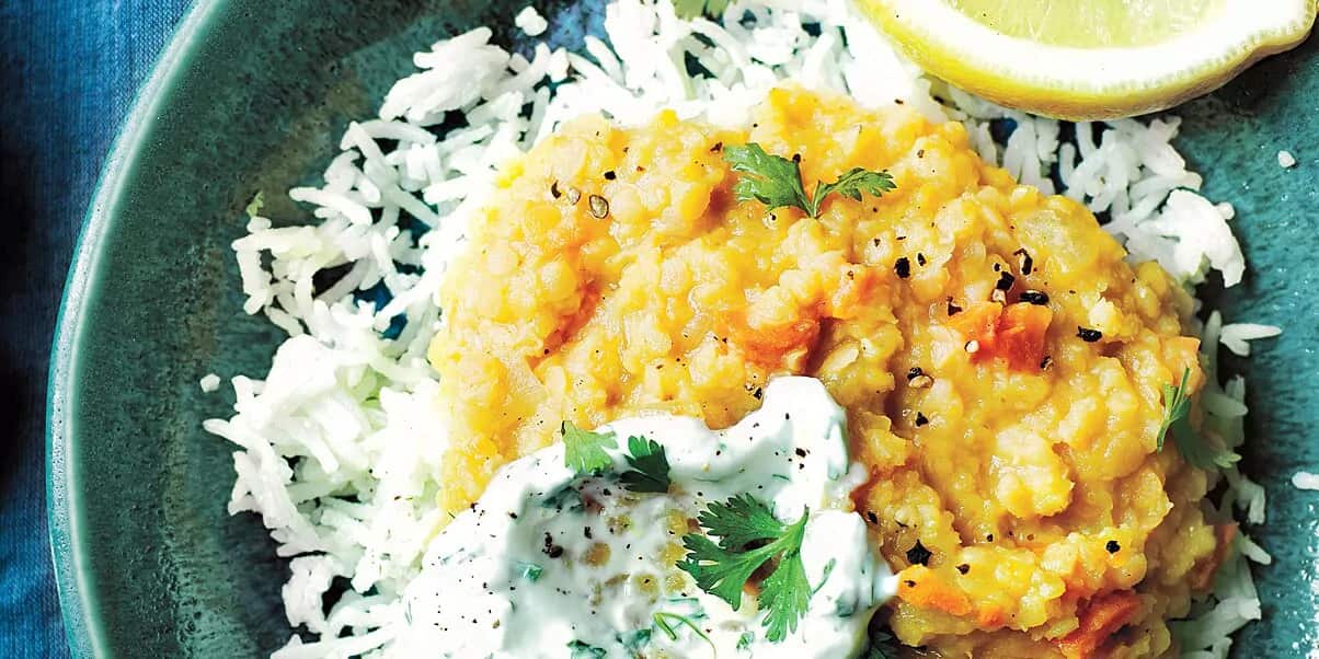 How to make Spiced Dal With Cilantro Yogurt Recipe