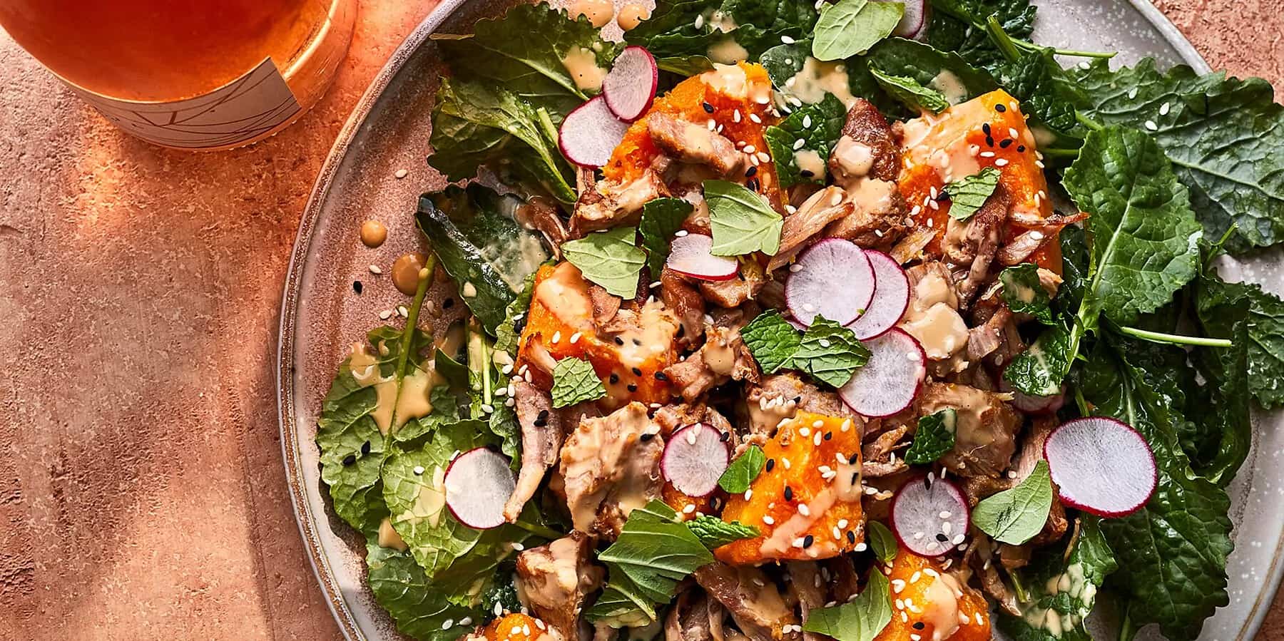 How to make Pork, Squash, And Kale Salad Recipe