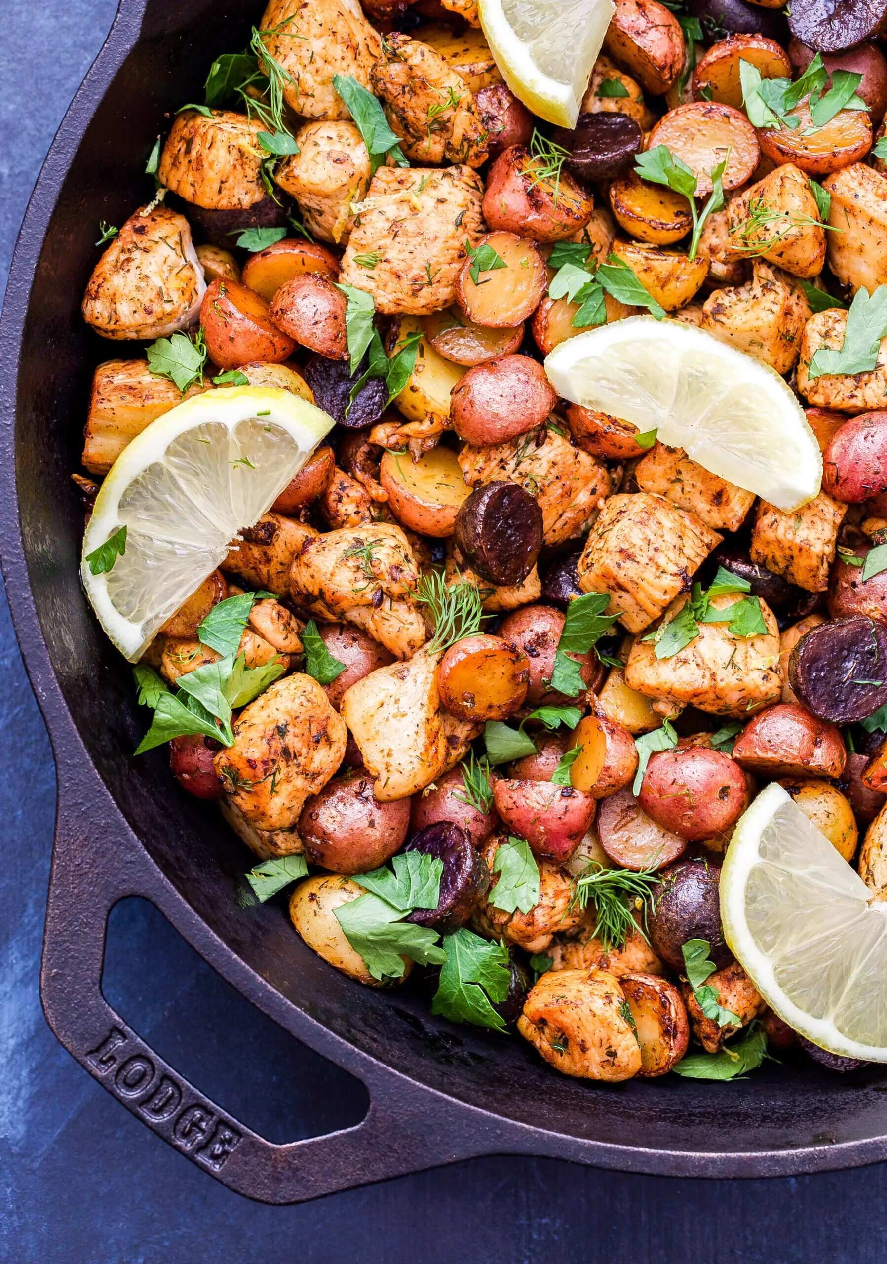 How to make Lemon Herb Chicken And Potato Skillet Recipe