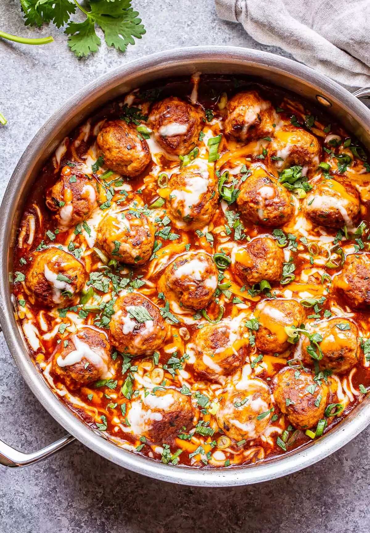 How to make Skillet Enchilada Meatballs Recipe