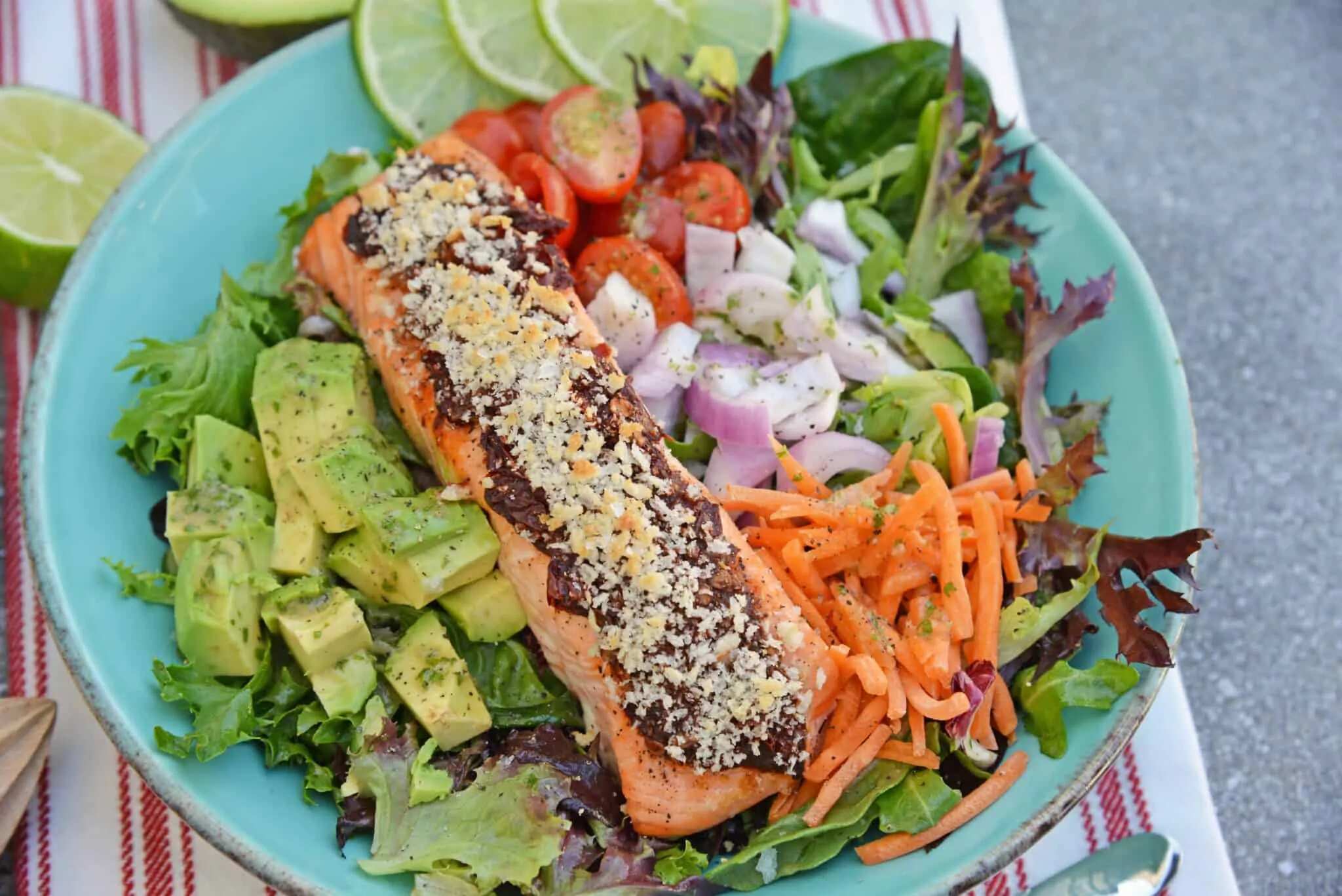 How to make Crispy Chipotle Salmon Salad Recipe
