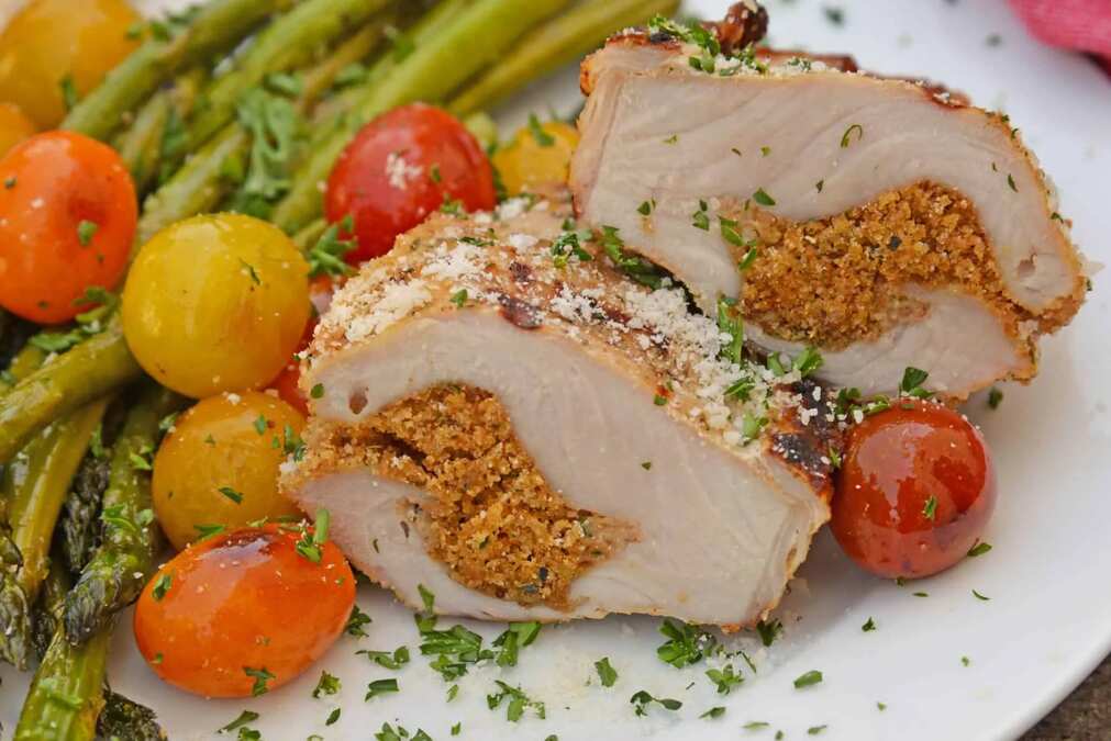 Grilled Stuffed Pork Chops
