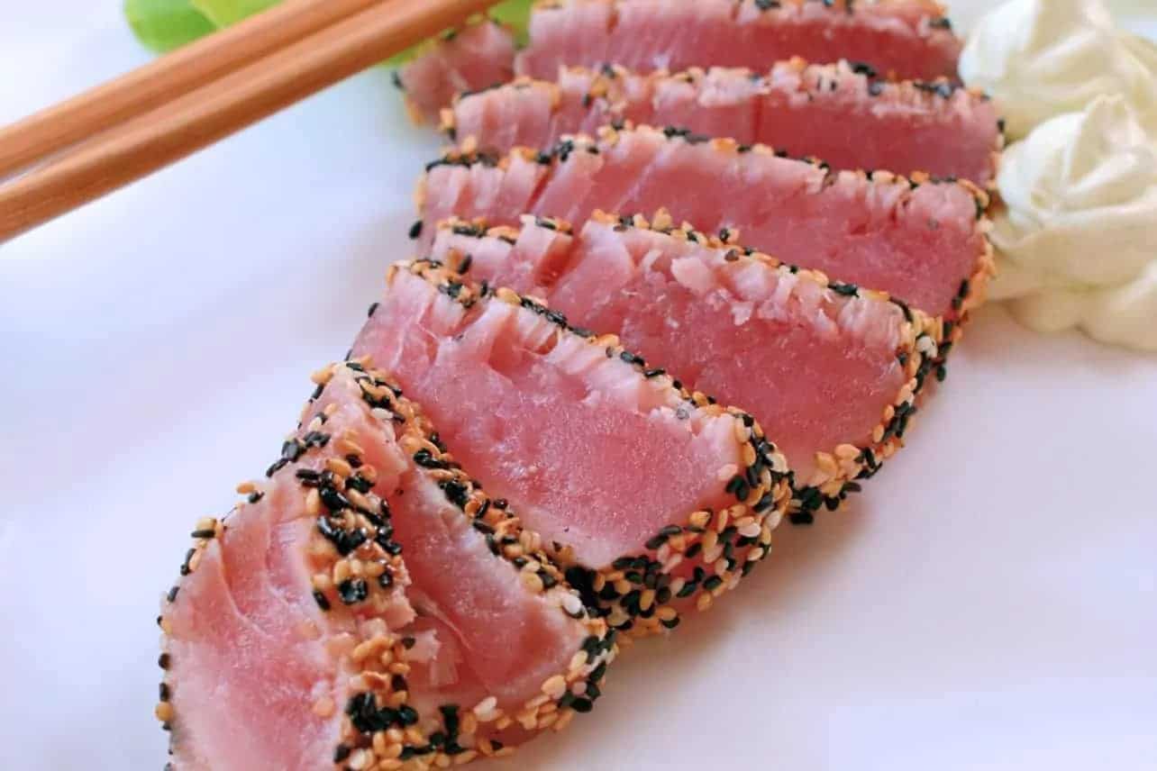 How to make Sesame Crusted Tuna With Wasabi Whipped Cream Recipe