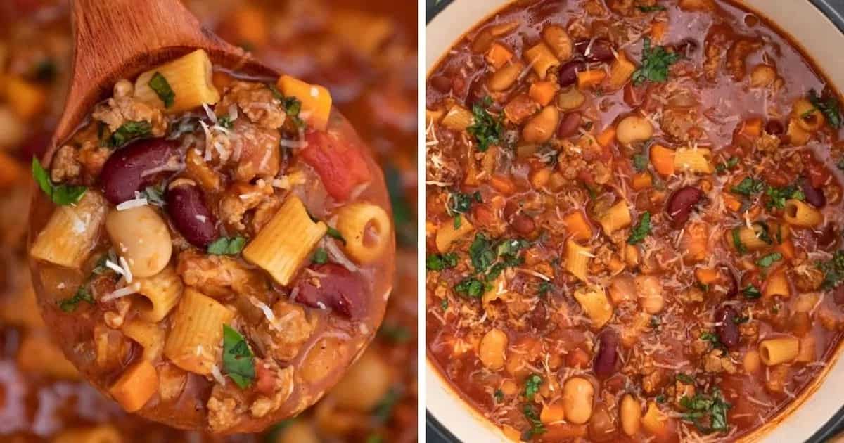 How to make Pasta E Fagioli Soup Dutch Oven Recipe