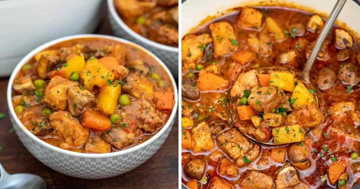 How to make Rich Pork Stew With Root Vegetables Recipe