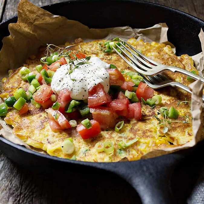 Savoury Corn Pancakes
