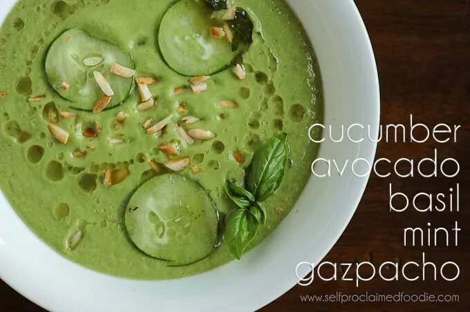 How to make Cucumber Avocado Basil Mint Gazpacho Recipe