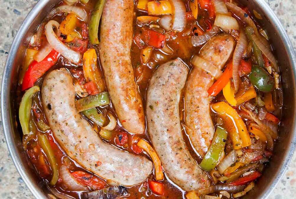 Sausage And Peppers With Onions