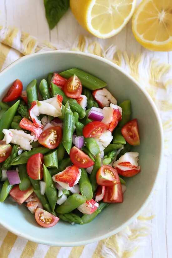 How to make Lobster Asparagus Chopped Salad Recipe