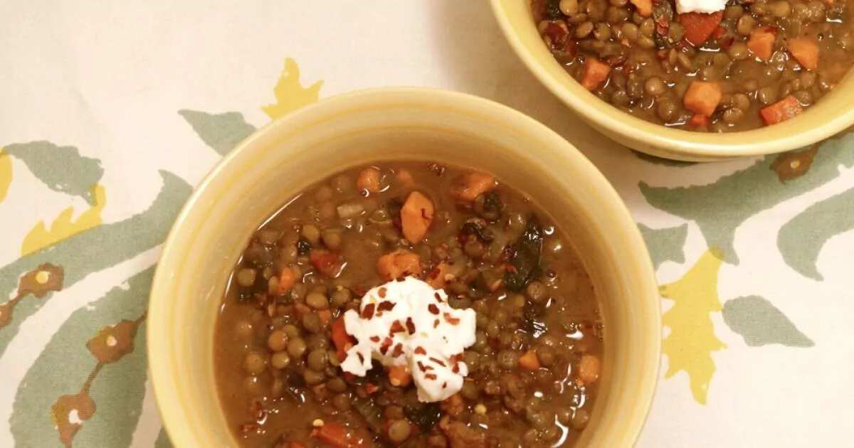 How to make Sausage, Sweet Potato, And Lentil Stew Recipe