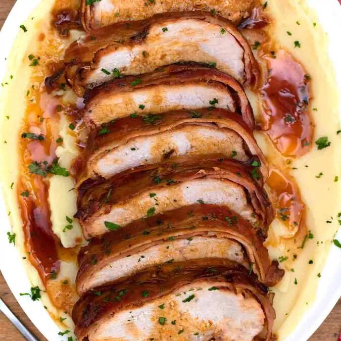 Crockpot Bacon Pork Loin