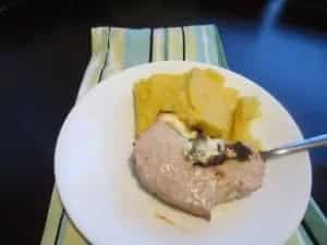 How to make Pork Tenderloin Stuffed With Spinach, Sundried Tomatoes And Goat Cheese, And Cheesy Pole