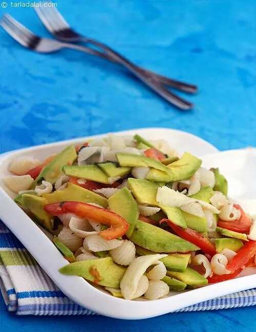 How to make Avocado, Tomato And Mozzarella Pasta Salad Recipe