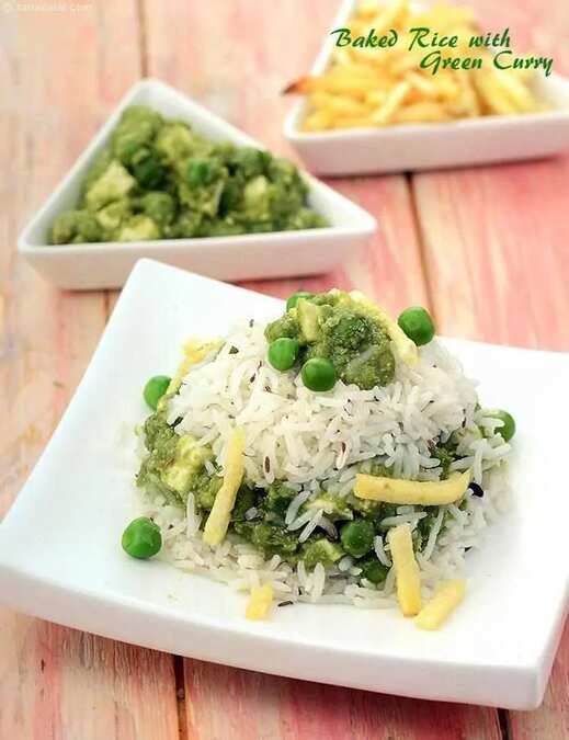 Baked Rice With Green Curry Baked Rice With Green Curry