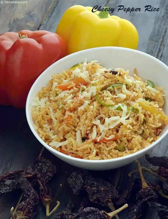 How to make Mexican Cheesy Pepper Rice Recipe