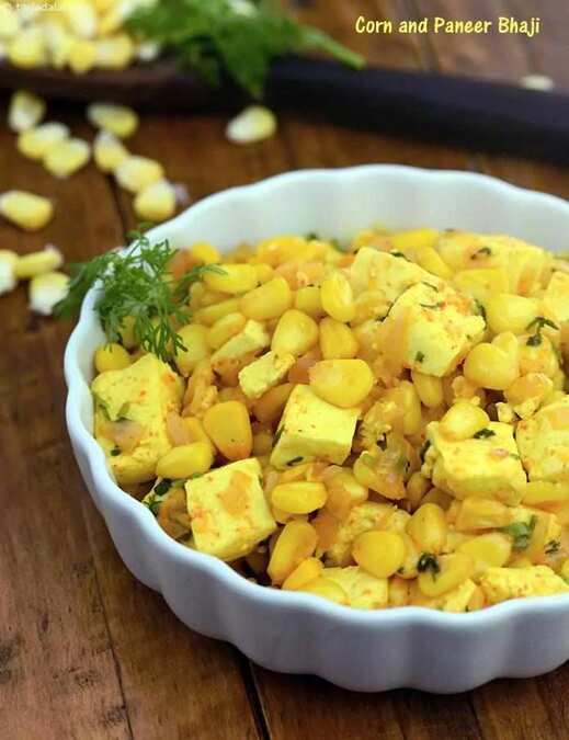 Corn And Paneer Bhaji Corn And Paneer Bhaji