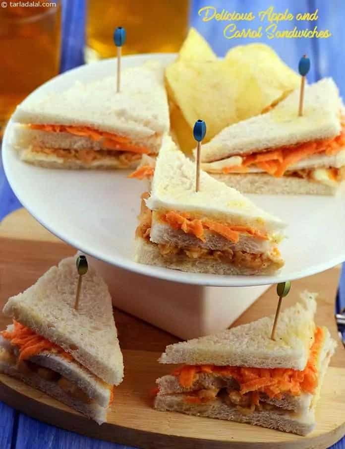 How to make Delicious Apple And Carrot Sandwiches Recipe