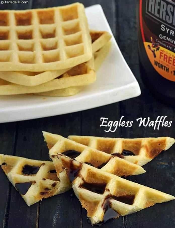 How to make Eggless Waffles Recipe