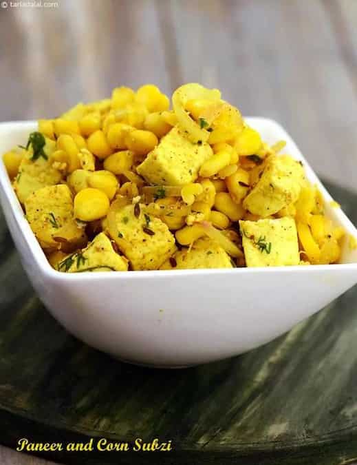 Paneer And Corn Subzi Paneer And Corn Subzi