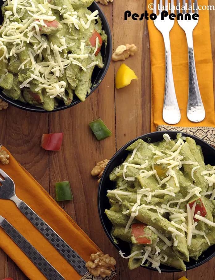 How to make Pesto Penne Pasta With Vegetables Recipe