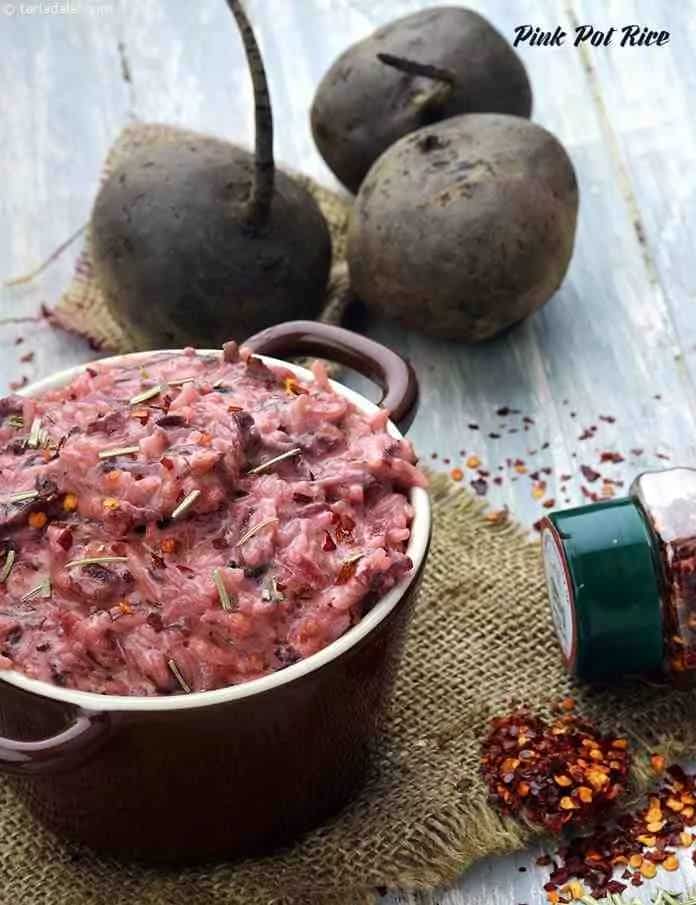 How to make Cheesy Beetroot Rice Recipe