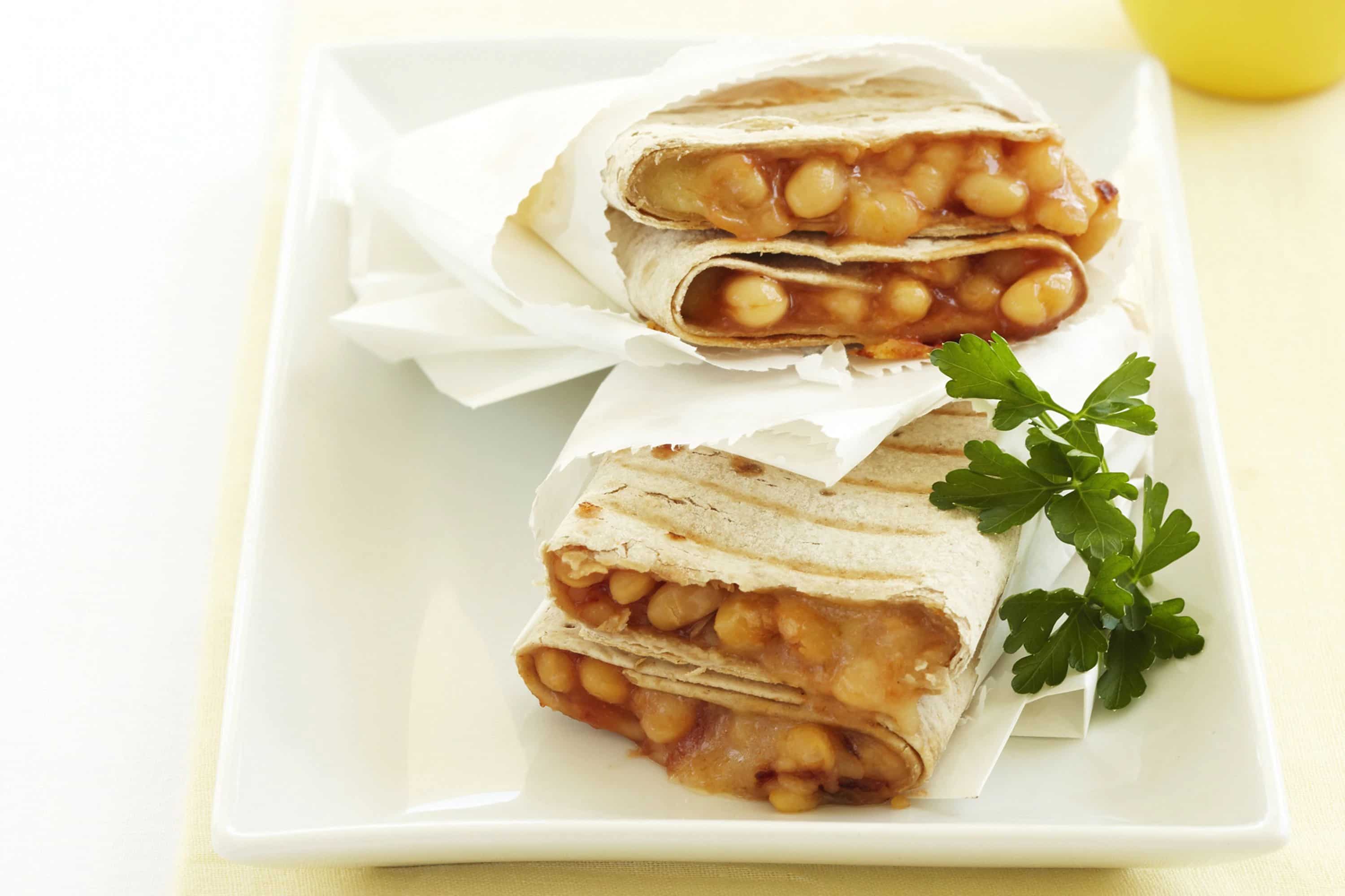 How to make Baked Bean &amp; Cheese Flat Wraps Recipe