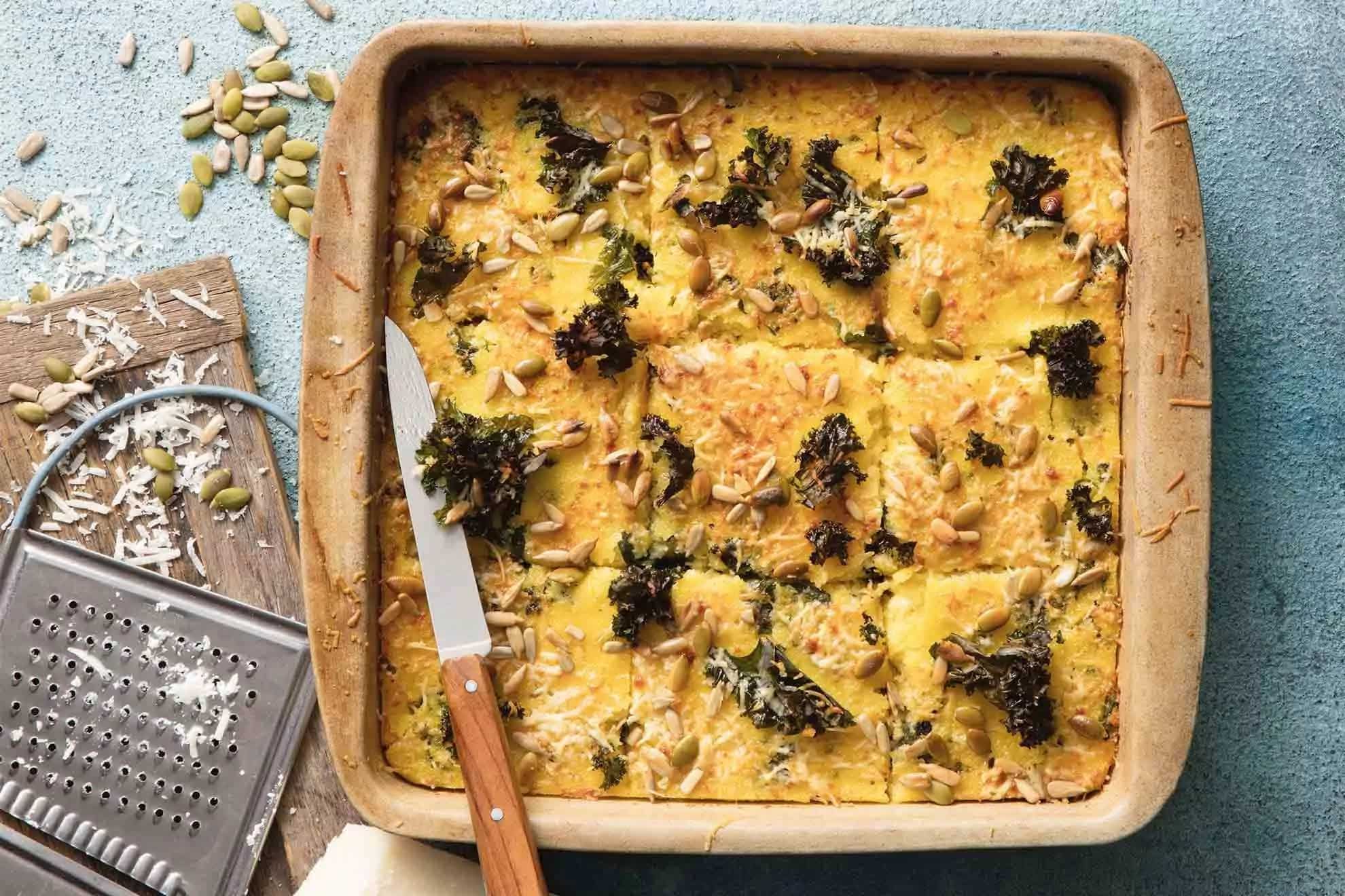 How to make Baked Polenta With Kale Recipe
