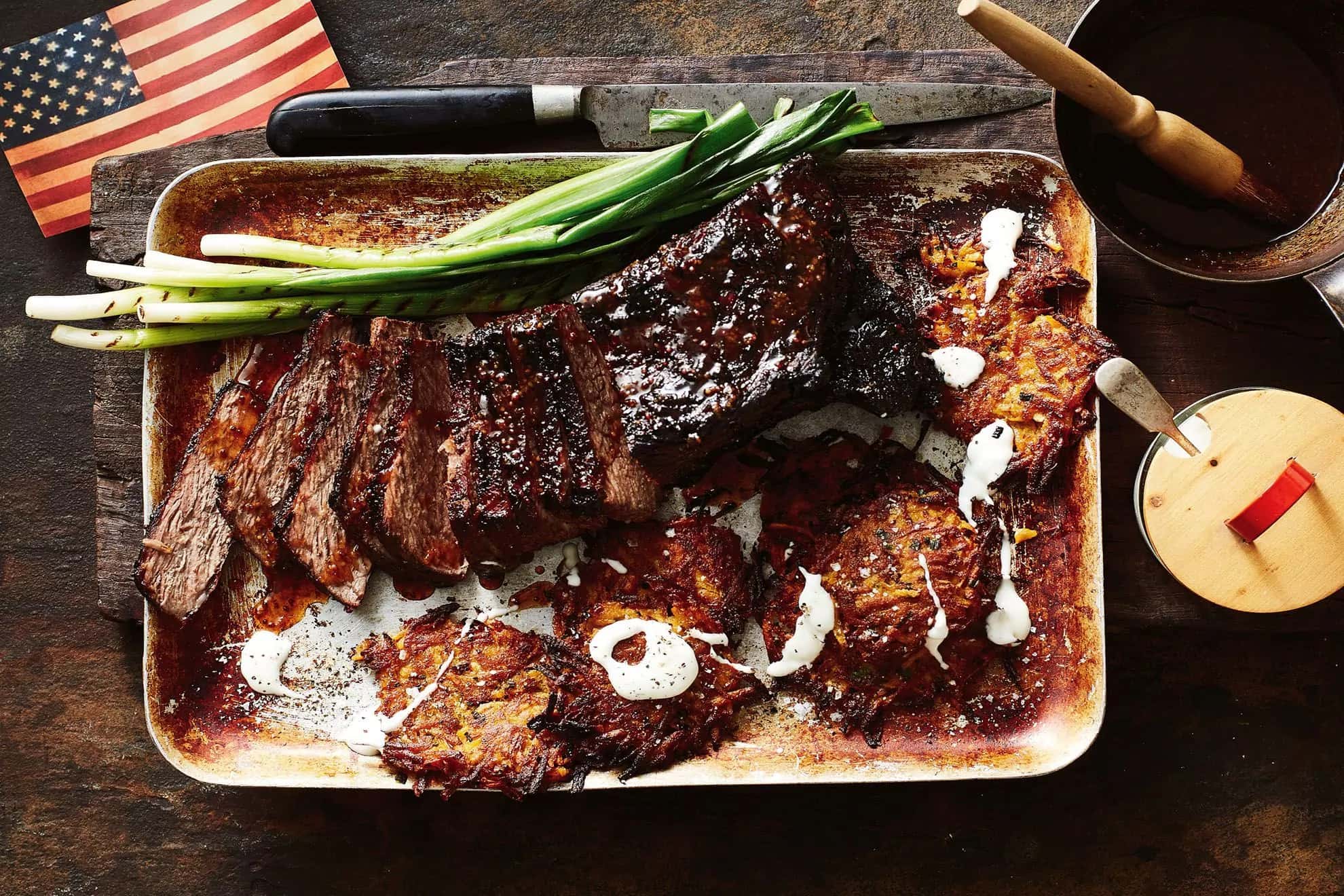 How to make Barbecued Brisket With Maple Bourbon Glaze Recipe
