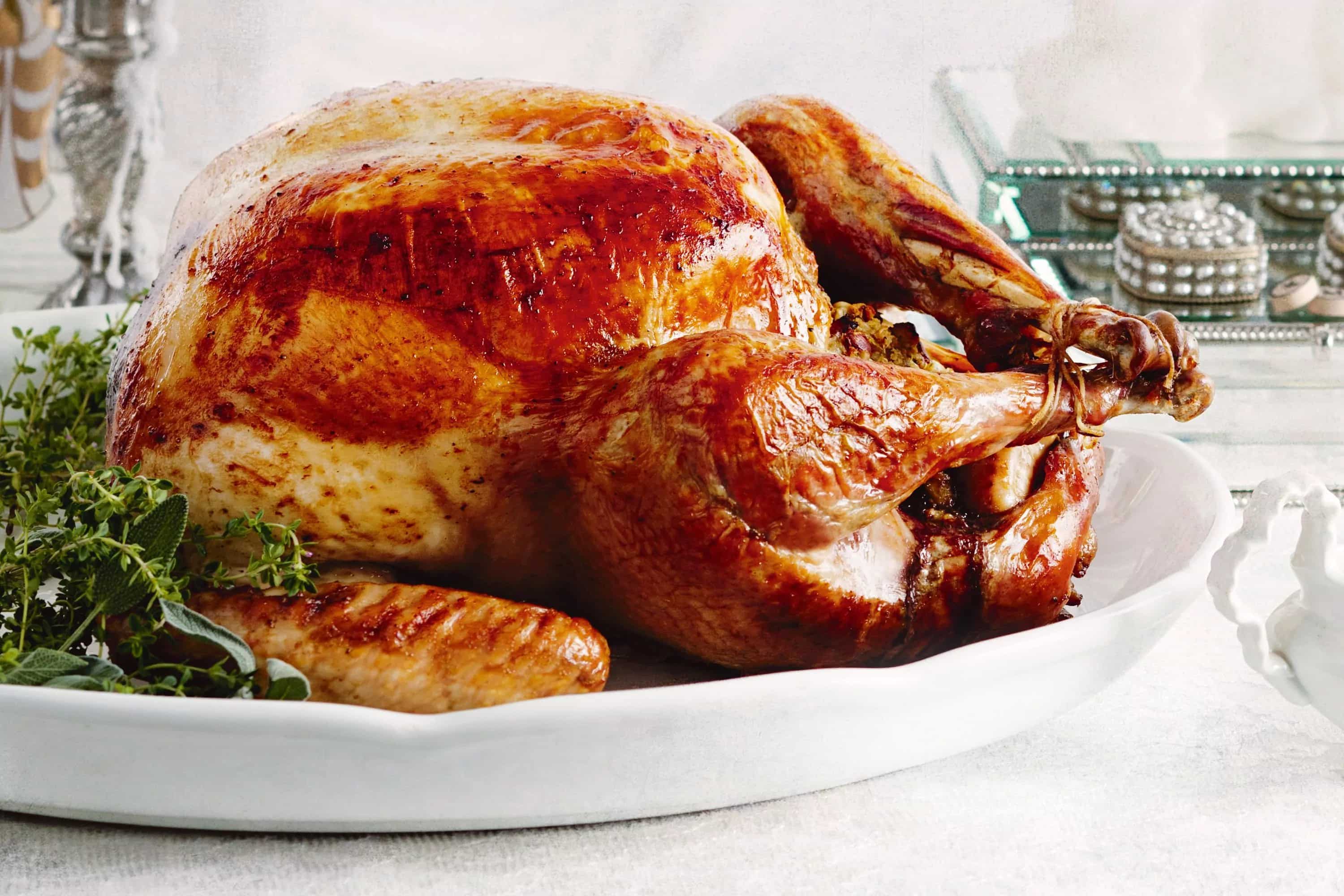 How to make Barleystuffed Turkey With Brandy And Cranberry Gravy Recipe
