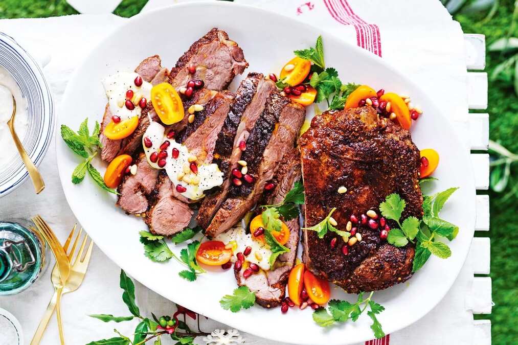 BBQ Butterflied Lamb With Tahini Sauce
