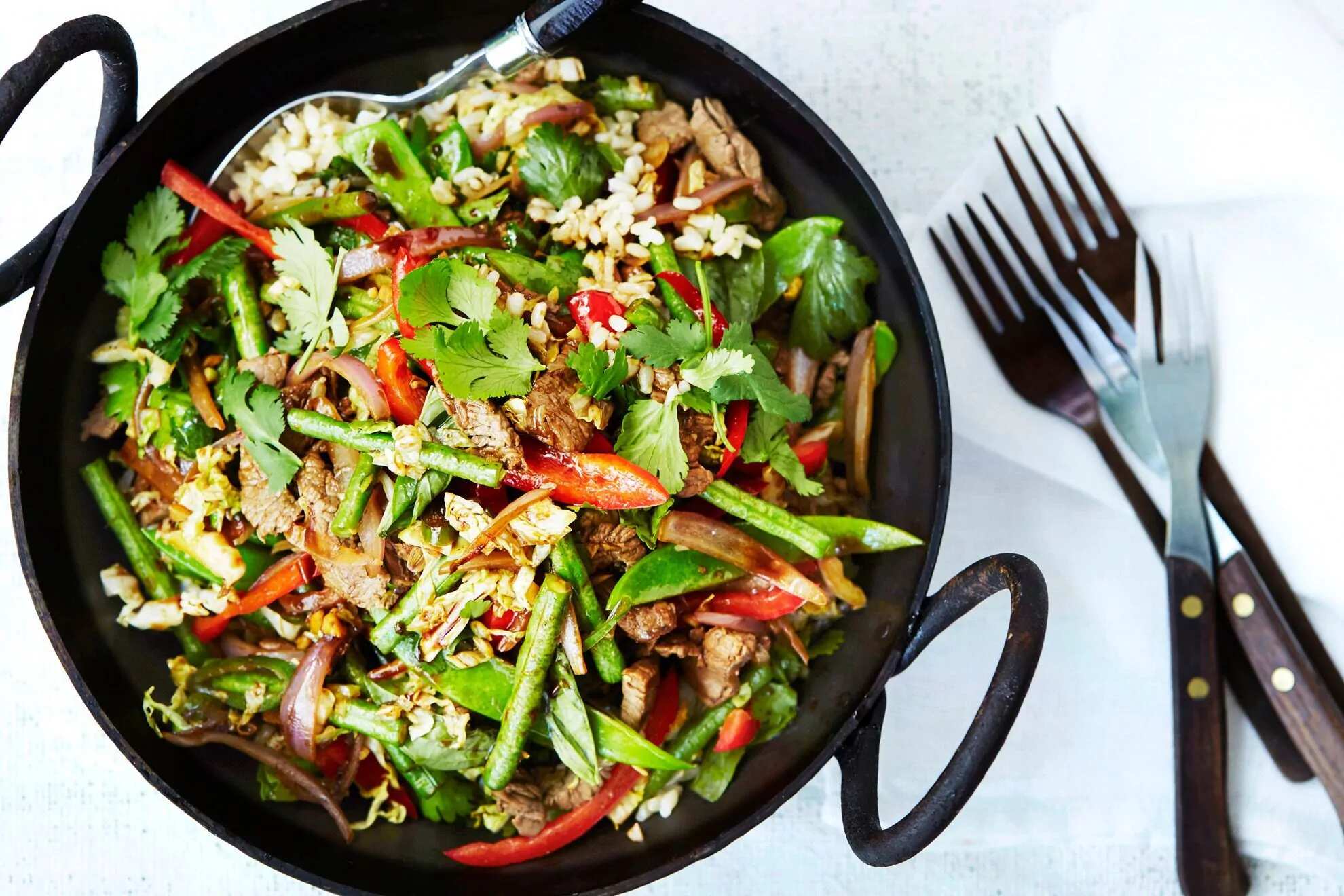 How to make Beef Stirfry With Garlic Ginger Chilli And Basil Recipe