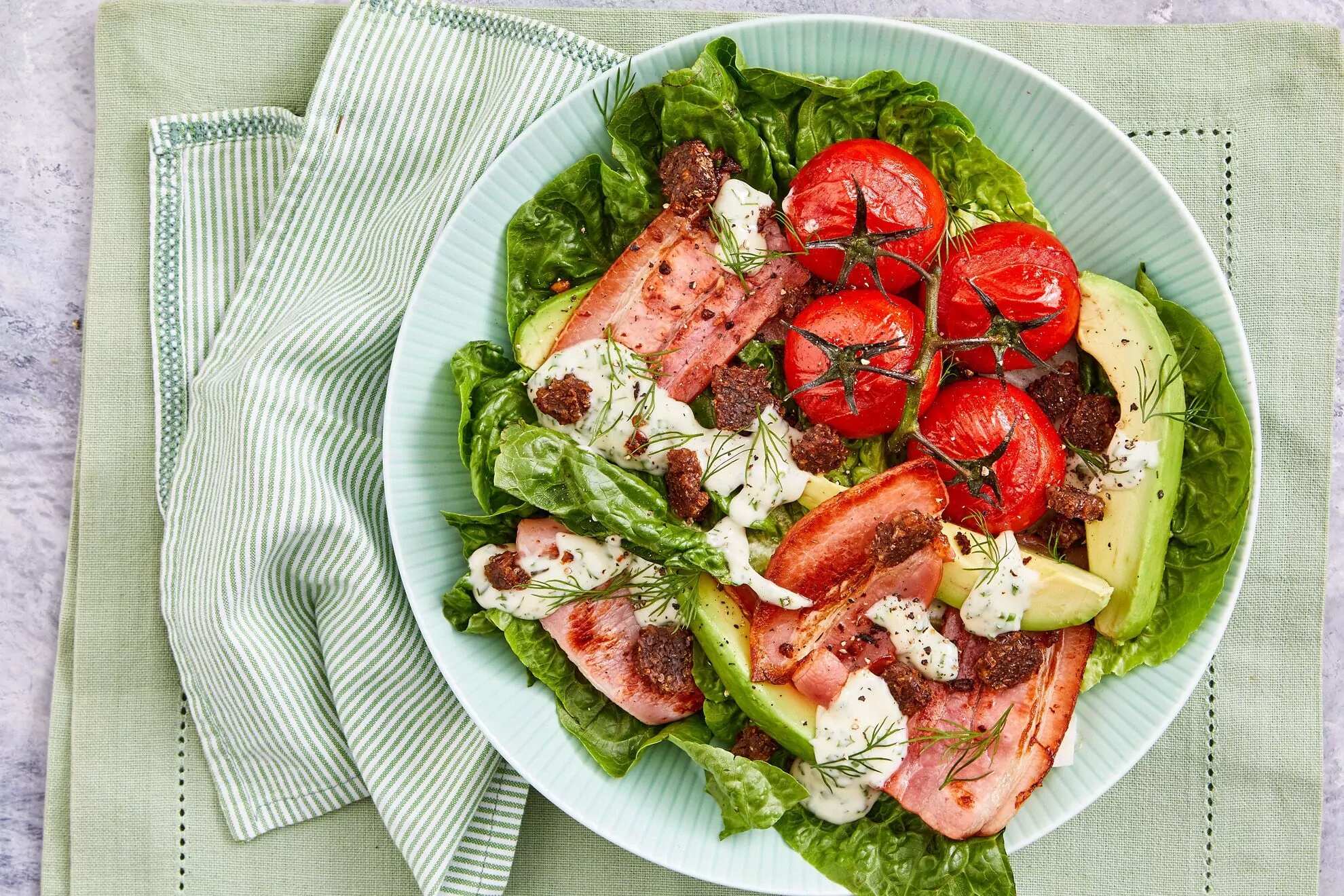 How to make Blat Salad With Chewy Pumpernickel Croutons Recipe