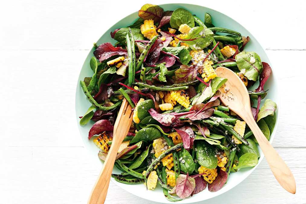 Blistered Corn And Bean Salad With Poppyseed Dressing