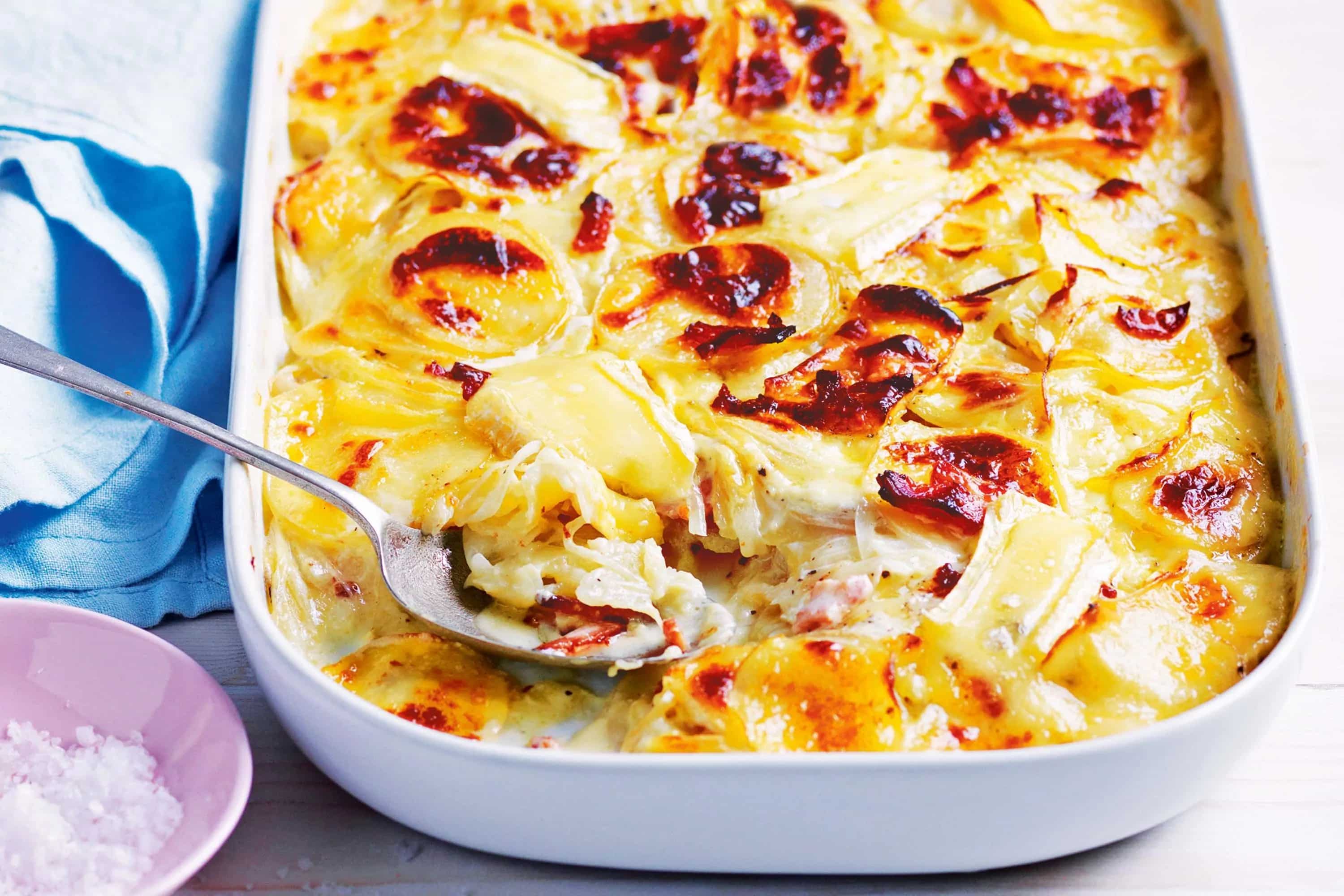 How to make Brie Thyme And Bacon Dauphinoise Potato Recipe