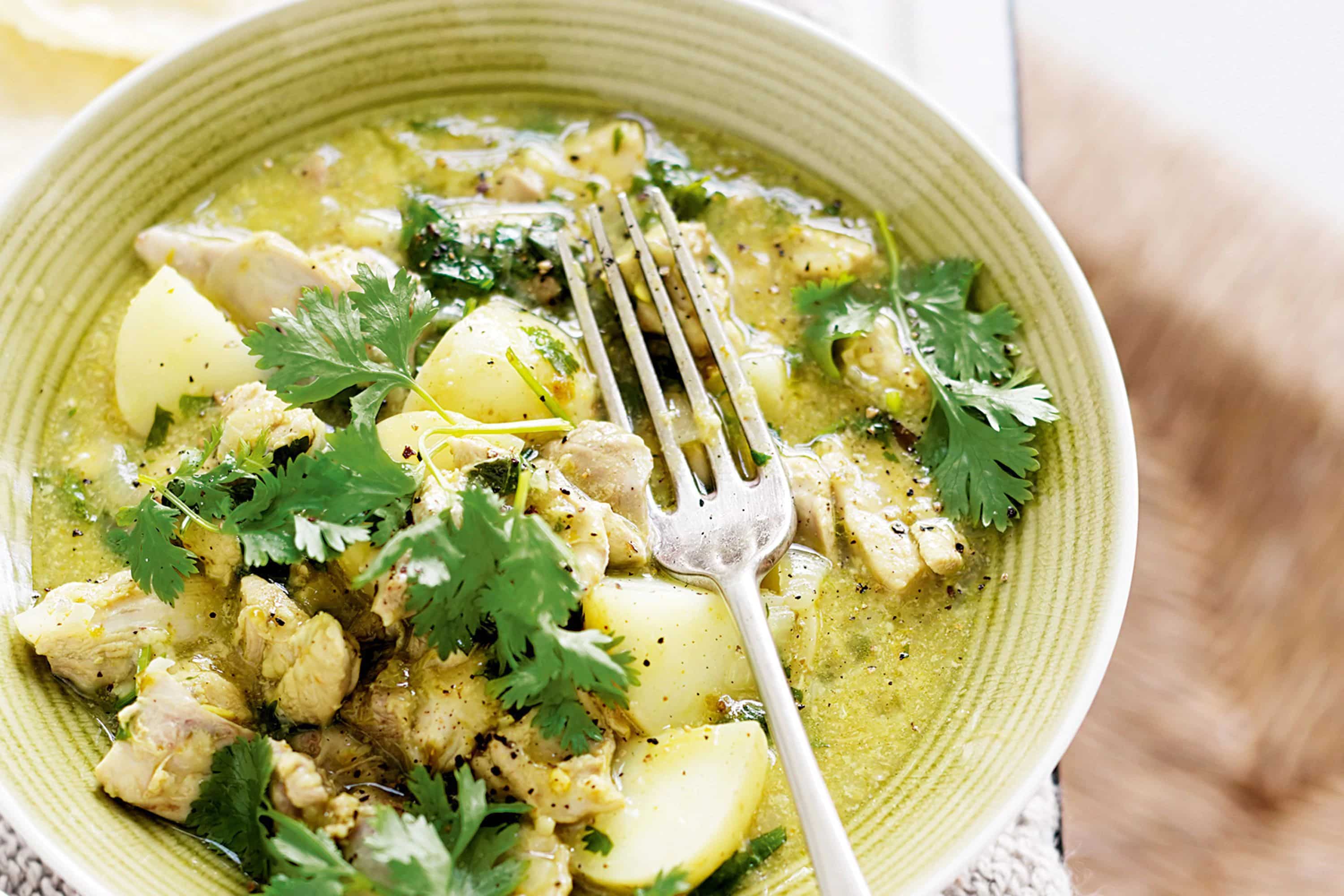 How to make Coconut Chicken Curry With Coriander Pesto Recipe