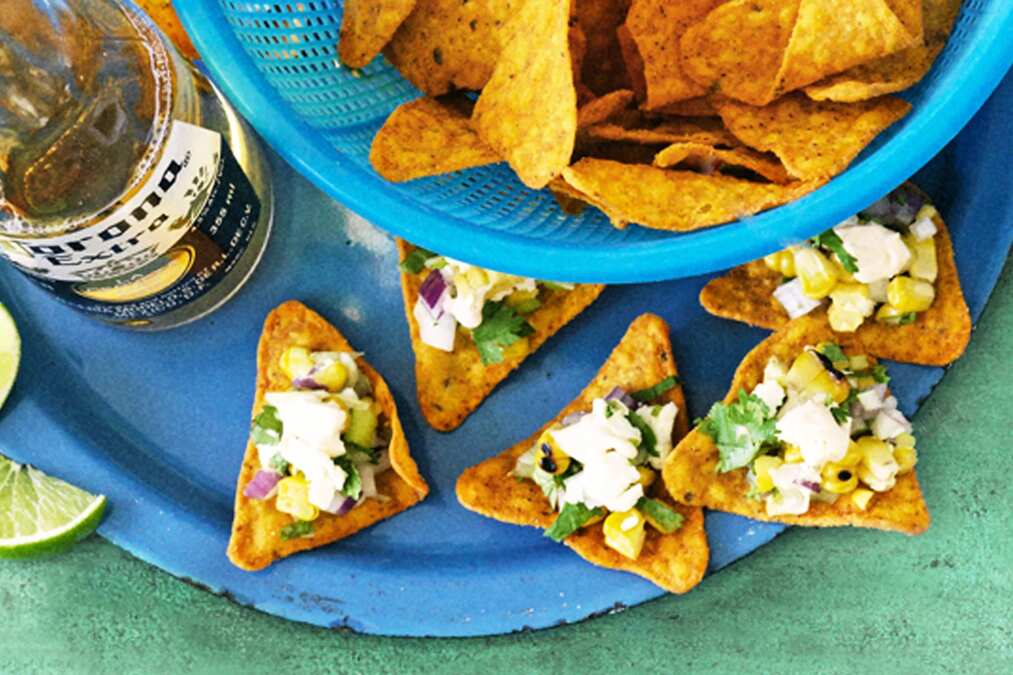 Corn Chips With Corn Salsa