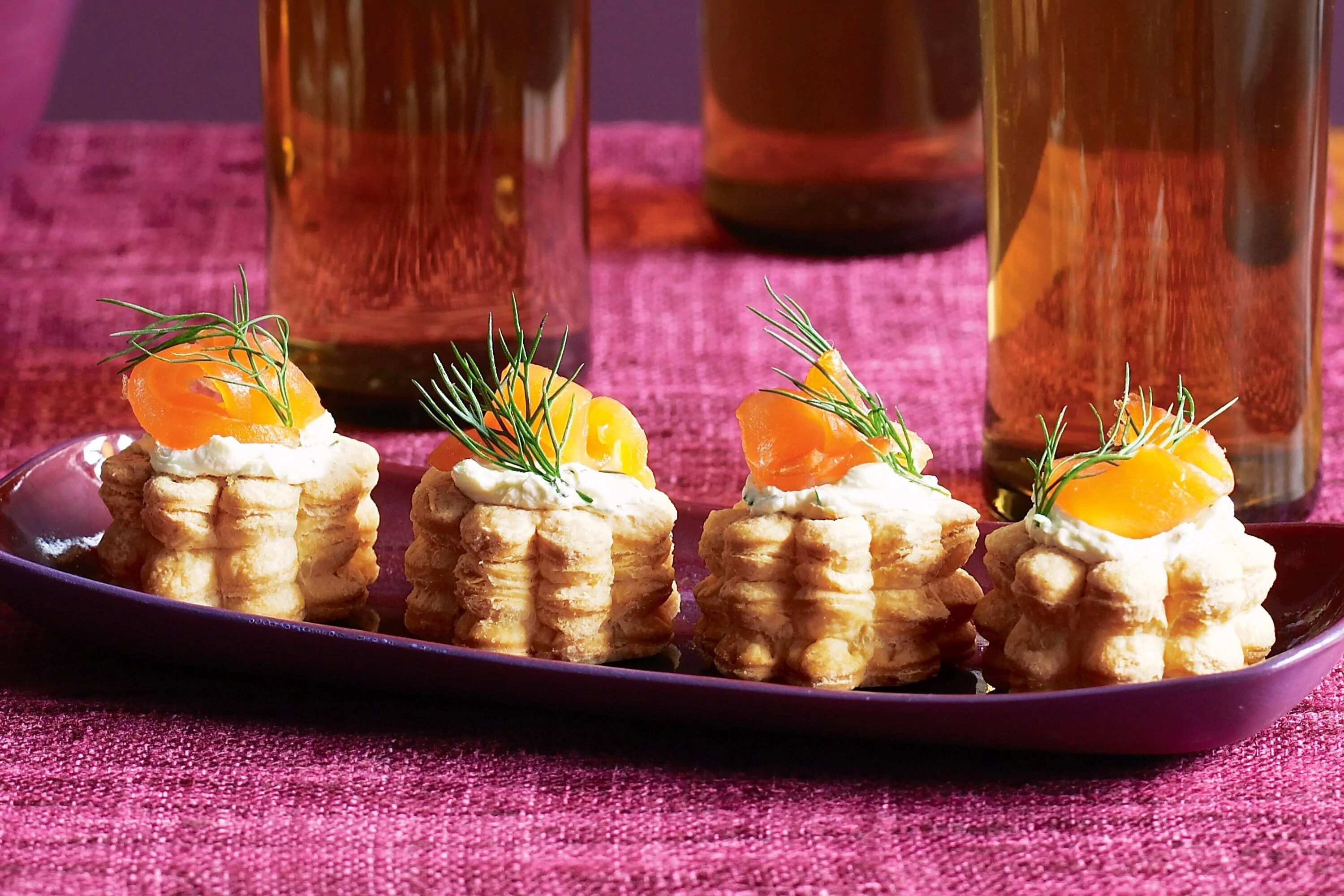 How to make Cream Cheese And Smoked Salmon Mini Vol Au Vents Recipe
