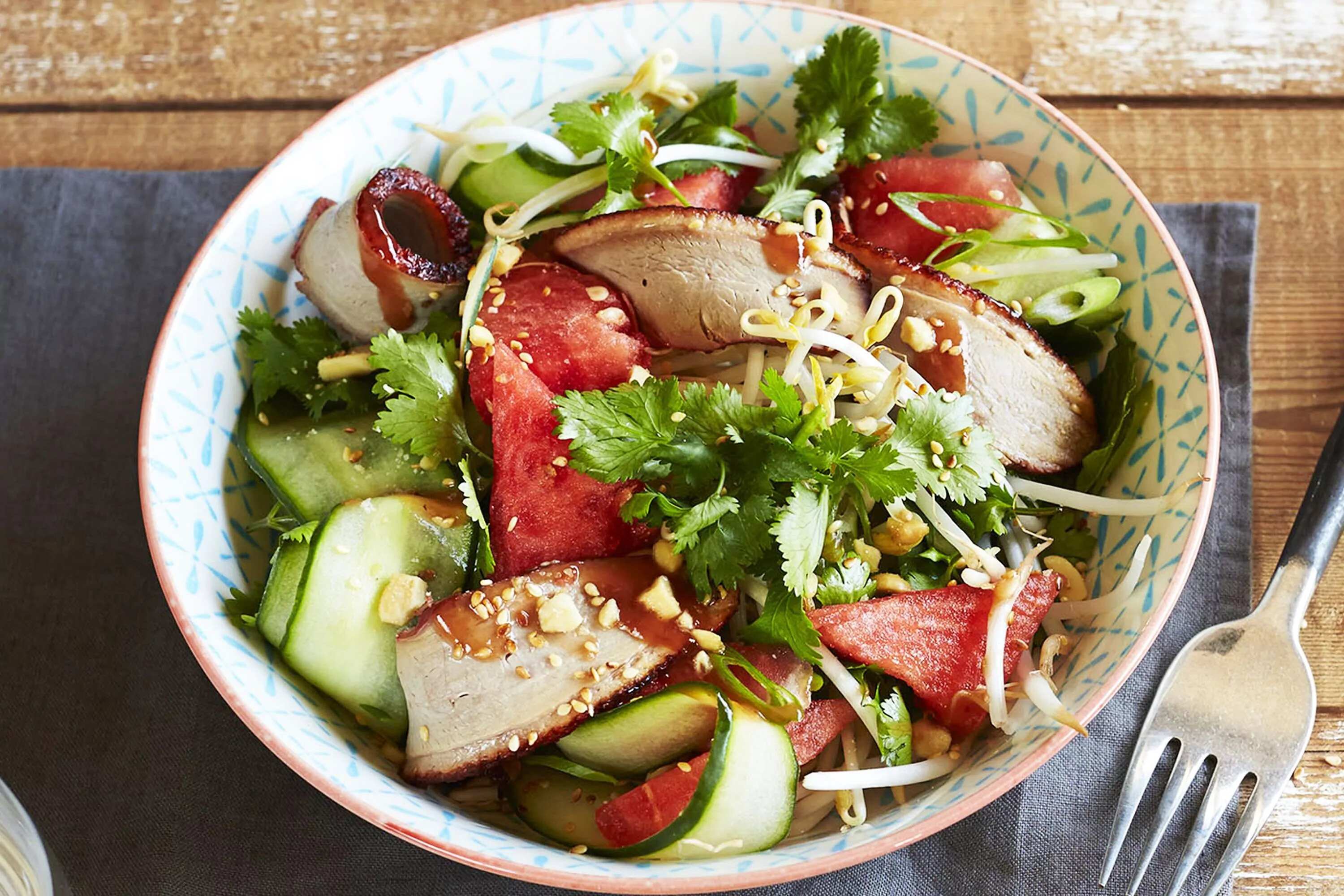 How to make Duck Watermelon & Coriander Salad Recipe
